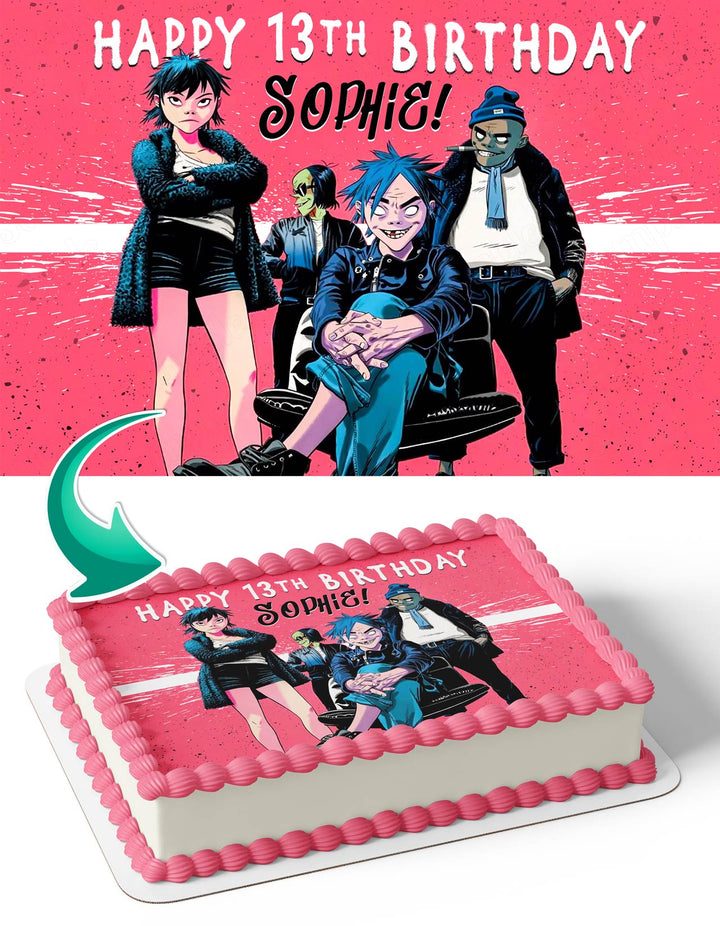 Gorillaz Virtual Band Edible Cake Toppers