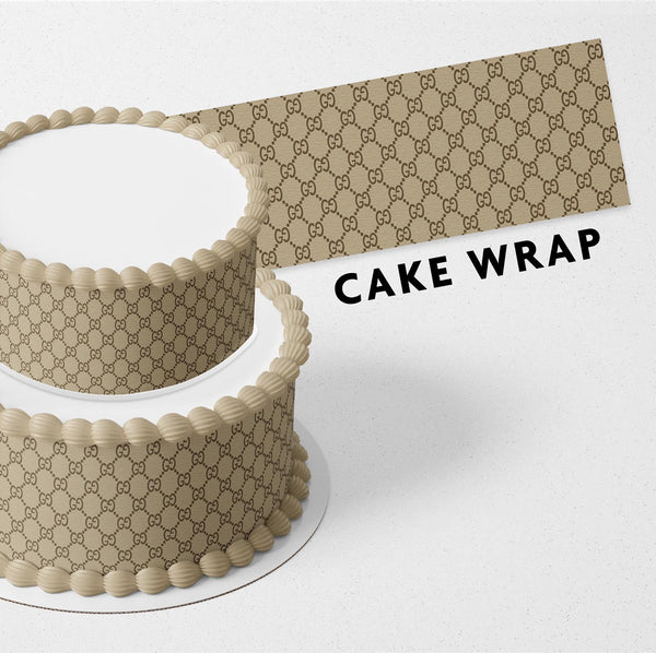 Gucci OG Pattern Strips Edible Cake Toppers Cake Wraps