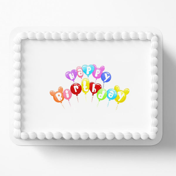 Happy Birthday Logo ABS Edible Cake Toppers