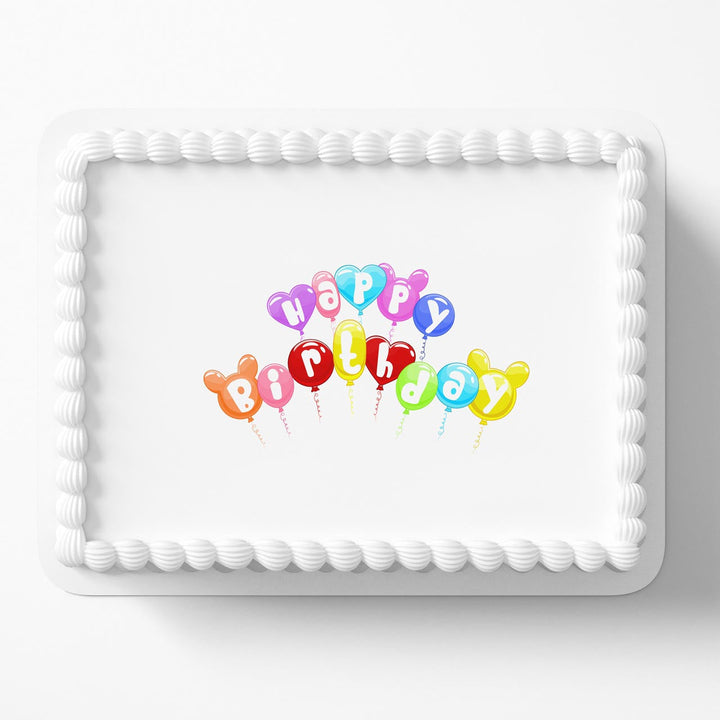 Happy Birthday Logo ABS Edible Cake Toppers