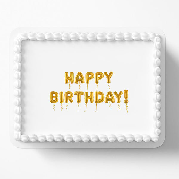 Happy Birthday Logo DAS Edible Cake Toppers