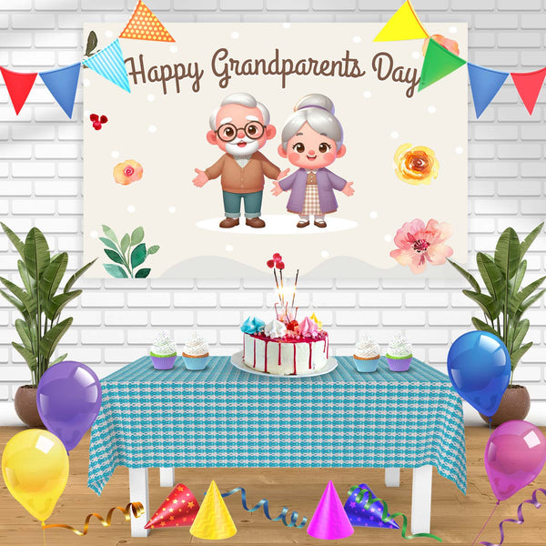 Happy Grandparents Day Bn Birthday Banner Personalized Party Backdrop Decoration