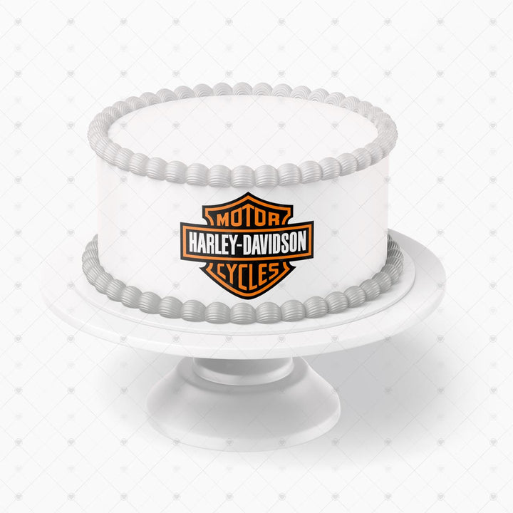 Harley Davidson Logo Edible Cake Toppers Logos