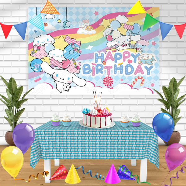 Hello Kitty Cinnamoroll Kawaii Sanro Rainbow Candy Bn Birthday Banner Personalized Party Backdrop Decoration