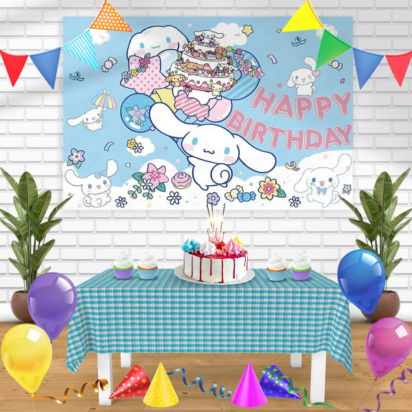 Hello Kitty Cinnamoroll Kawaii Sanro SHK Bn Birthday Banner Personalized Party Backdrop Decoration