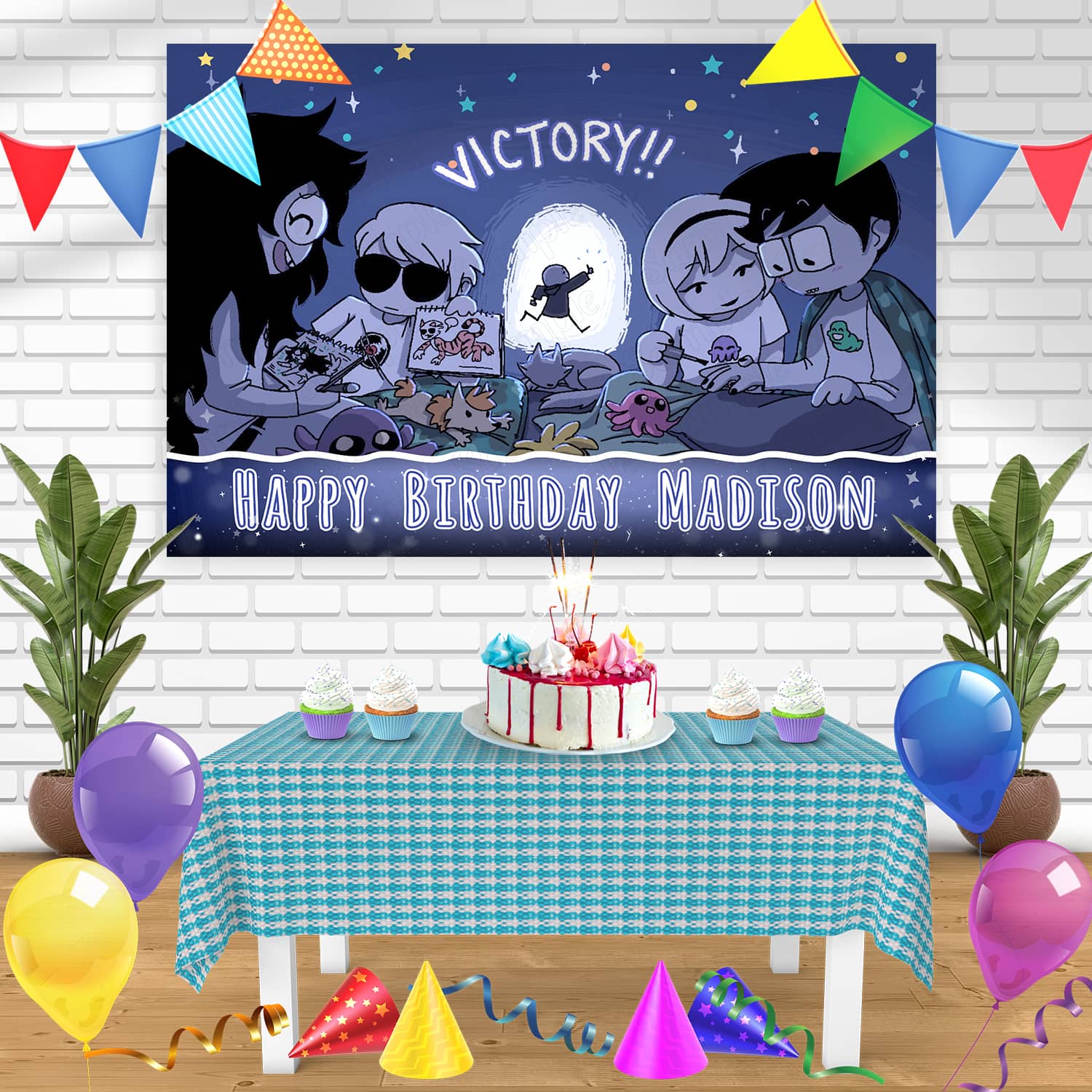 Homestuck Bn Birthday Banner Personalized Party Backdrop Decoration ...