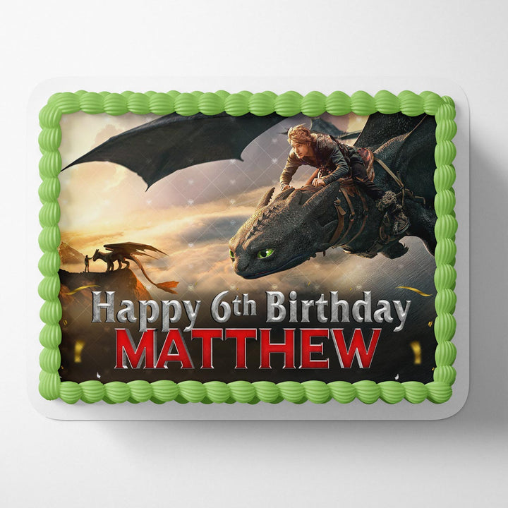 How to Train Your Dragon Live Action Movie 2025 Edible Cake Toppers