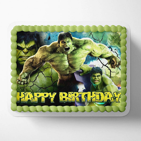 Hulk Super Hero Green Edible Cake Toppers