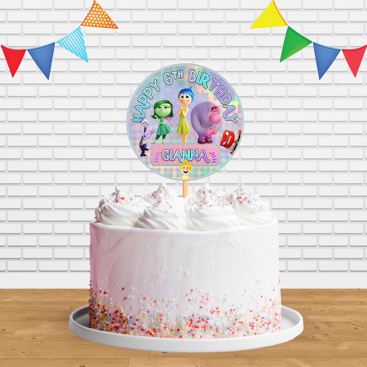 Inside Out 2 Ct Cake Topper Centerpiece Birthday Party Decorations ...