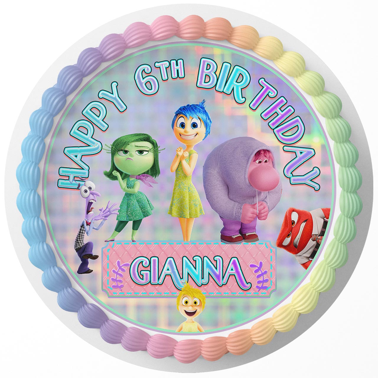 Inside Out 2 Rd Edible Cake Toppers Round – Ediblecaketopper