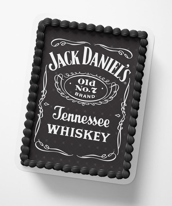 Jack Daniels Tennessee Whiskey Label Edible Cake Toppers