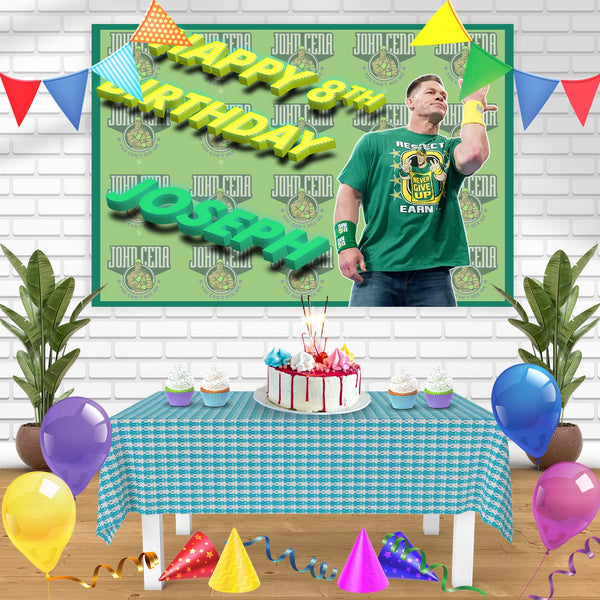 John Cena You Cant See Me Bn Birthday Banner Personalized Party Backdrop Decoration