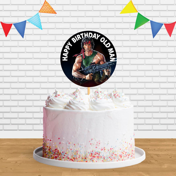 John Rambo Sylvester Stallone Cake Topper Centerpiece Birthday Party Decorations