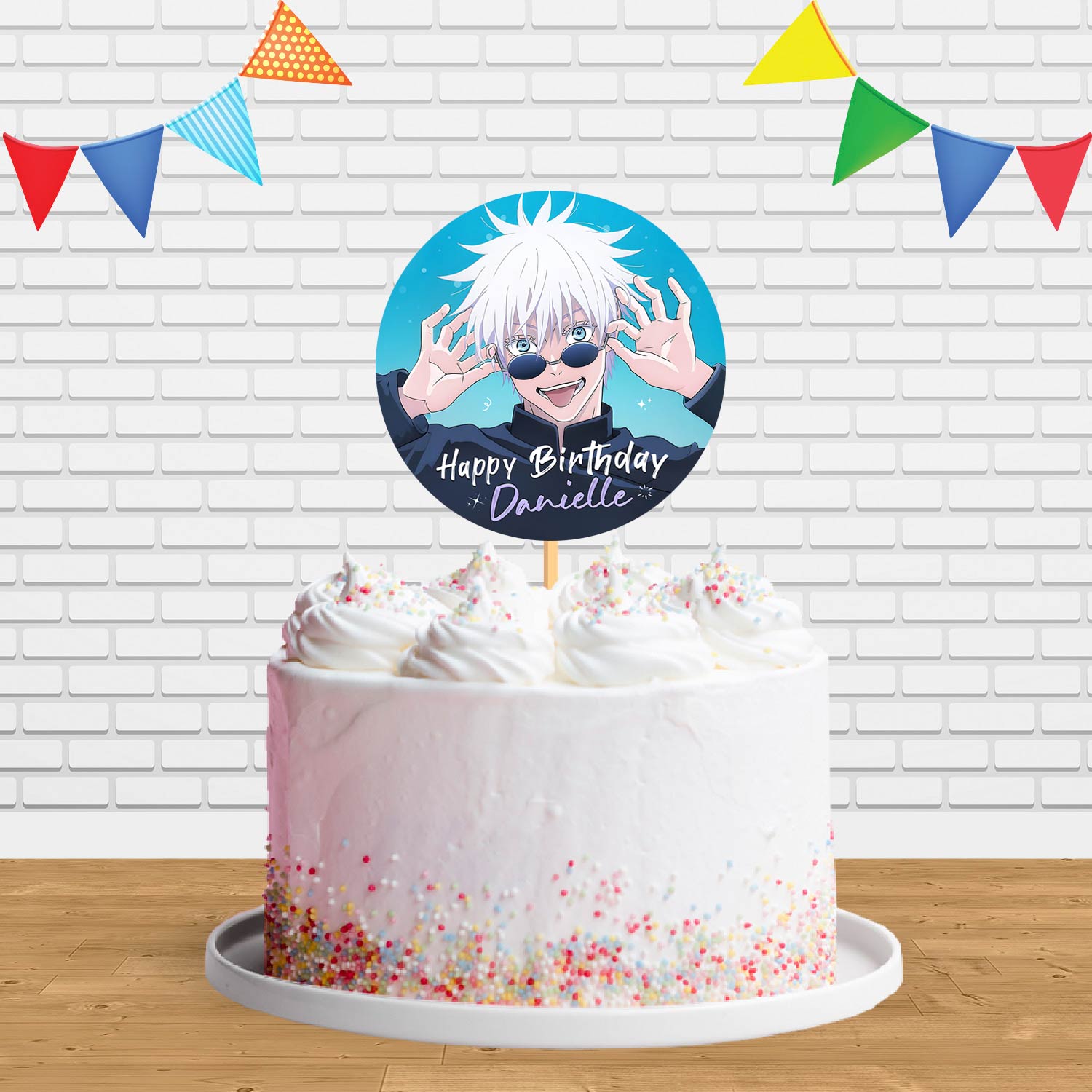 Jujutsu Kaisen Gojo Satoru SGJK Ct Cake Topper Centerpiece Birthday Pa