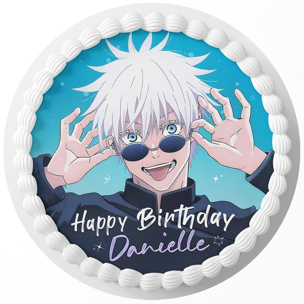 Jujutsu Kaisen Gojo Satoru SGJK Rd Edible Cake Toppers Round