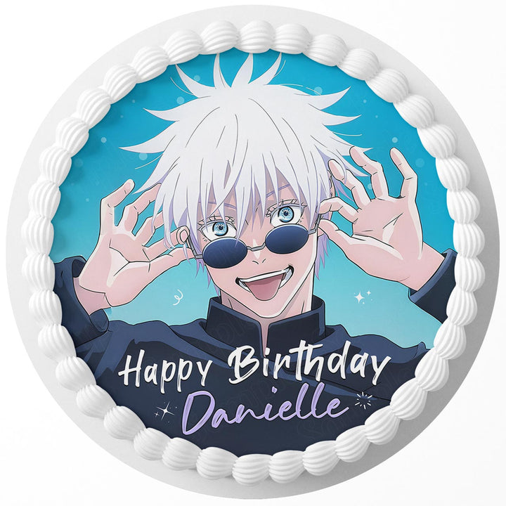 Jujutsu Kaisen Gojo Satoru SGJK Rd Edible Cake Toppers Round