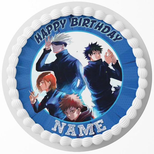 Jujutsu Kaisen R Edible Cake Toppers Round