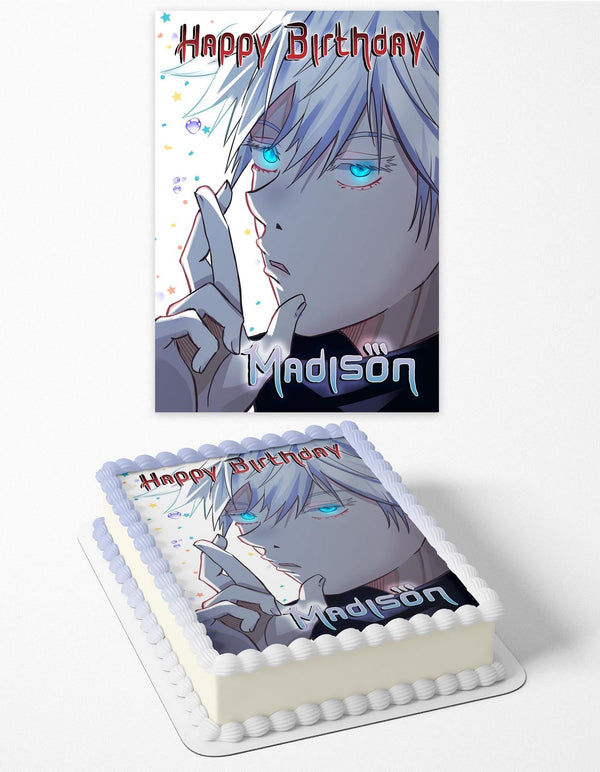 Jujutsu Kaisen Satoru Gojo JJK Anime Edible Cake Toppers