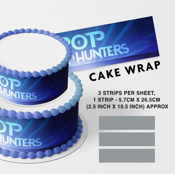 K Pop Demon Hunters Strip Wrap LG Edible Icing Printed Cake Wrap Strips Topper Ribbon Border