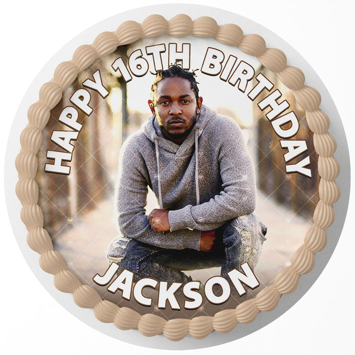 Kendrick Lamar Edible Cake Toppers Round