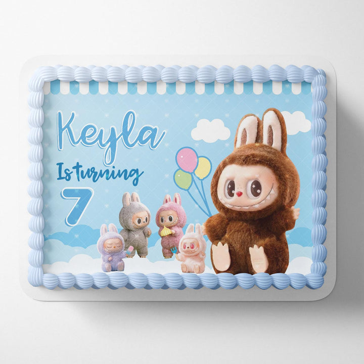 Labubu The Monsters Exciting Macaron Edible Cake Toppers