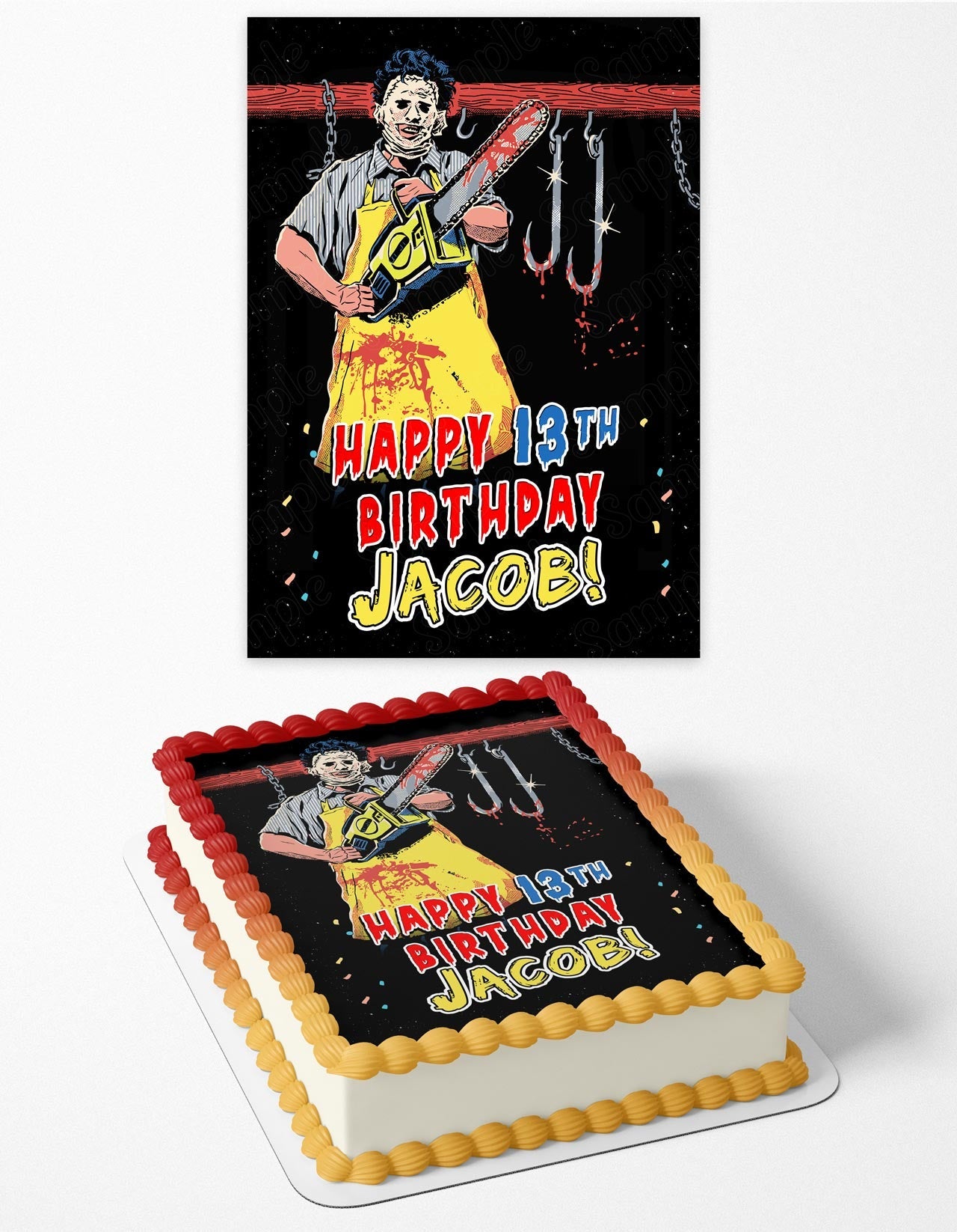 Exas Topper Leatherface Texas Chainsaw Massacre Pt Edible Cake Toppers ...
