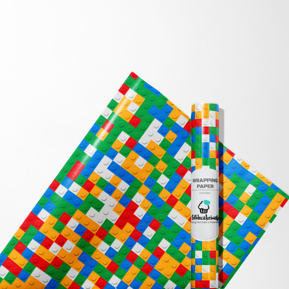 Lego Paper Lego Multi-Color Gift Wrapping Paper 58x23 Inches Roll – Ediblecaketopper