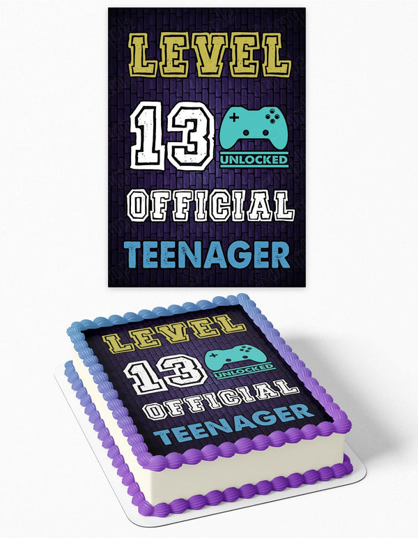 Level 13 Official Teenager Edible Cake Toppers