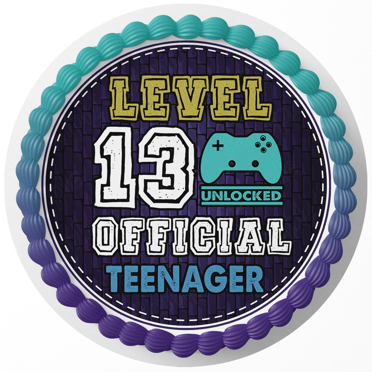 Level 13 Official Teenager Edible Cake Toppers Round – Ediblecaketopper