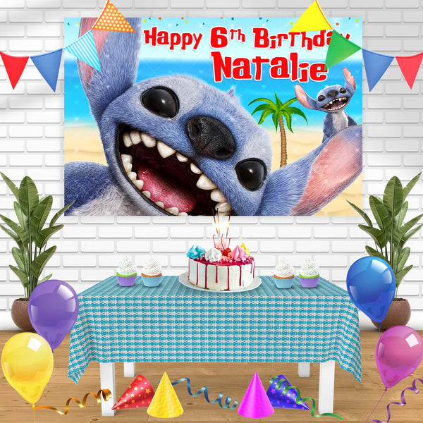 Lilo and Stitch LiveAction Movie 2025 Birthday Banner Personalized Party Backdrop Decoration