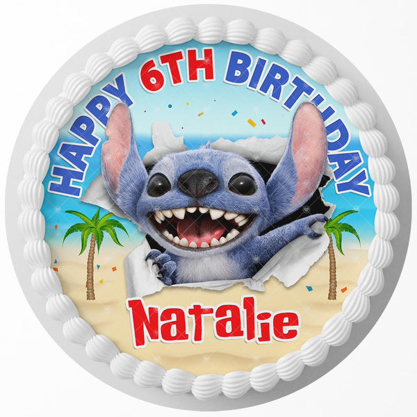 Lilo and Stitch Movie SB 2025 Edible Cake Toppers Round