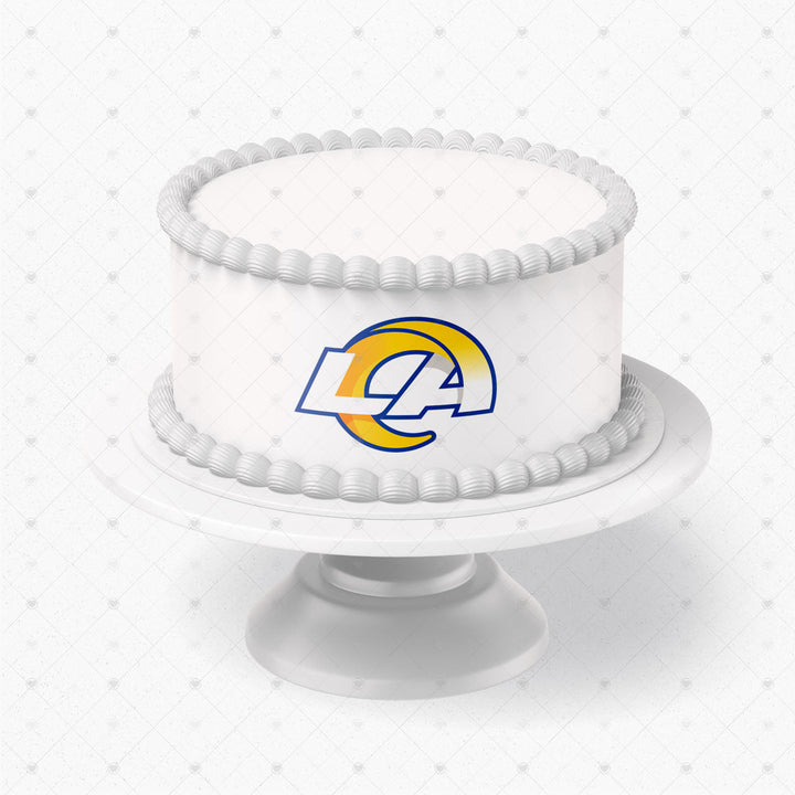 Los Angeles Rams Logo Edible Cake Toppers Logos