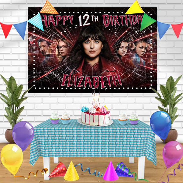 Madame Web Bn Birthday Banner Personalized Party Backdrop Decoration