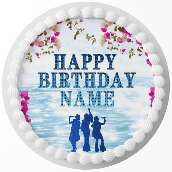 Mamma Mia Inspired Edible Cake Toppers Round