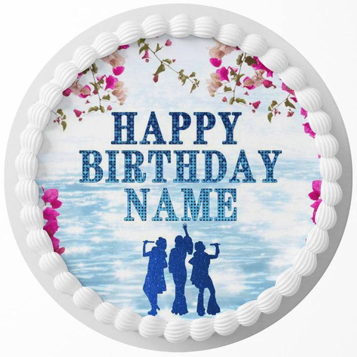 Mamma Mia Inspired Edible Cake Toppers Round