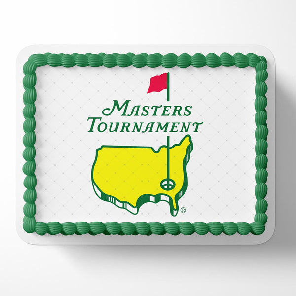 Masters Tournament Golf Edible Image Cake Topper Personalized Birthday Sheet Decoration Custom Party