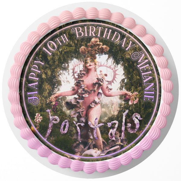 Melanie Martinez Portals 2024 Edible Image Cake Topper Personalized Birthday Sheet Decoration Custom Party Frosting Transfer Fondant Round Circle