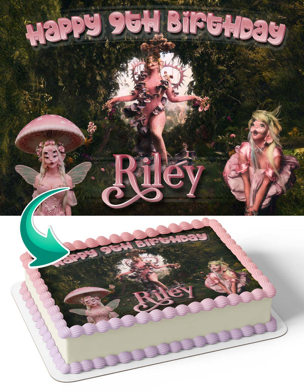 Melanie Martinez Portals Album Edible Image Cake Topper Personalized Birthday Sheet Decoration Custom Party Frosting Transfer Fondant