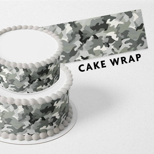 Military Camo Camouflage Strips Edible Cake Toppers Cake Wraps