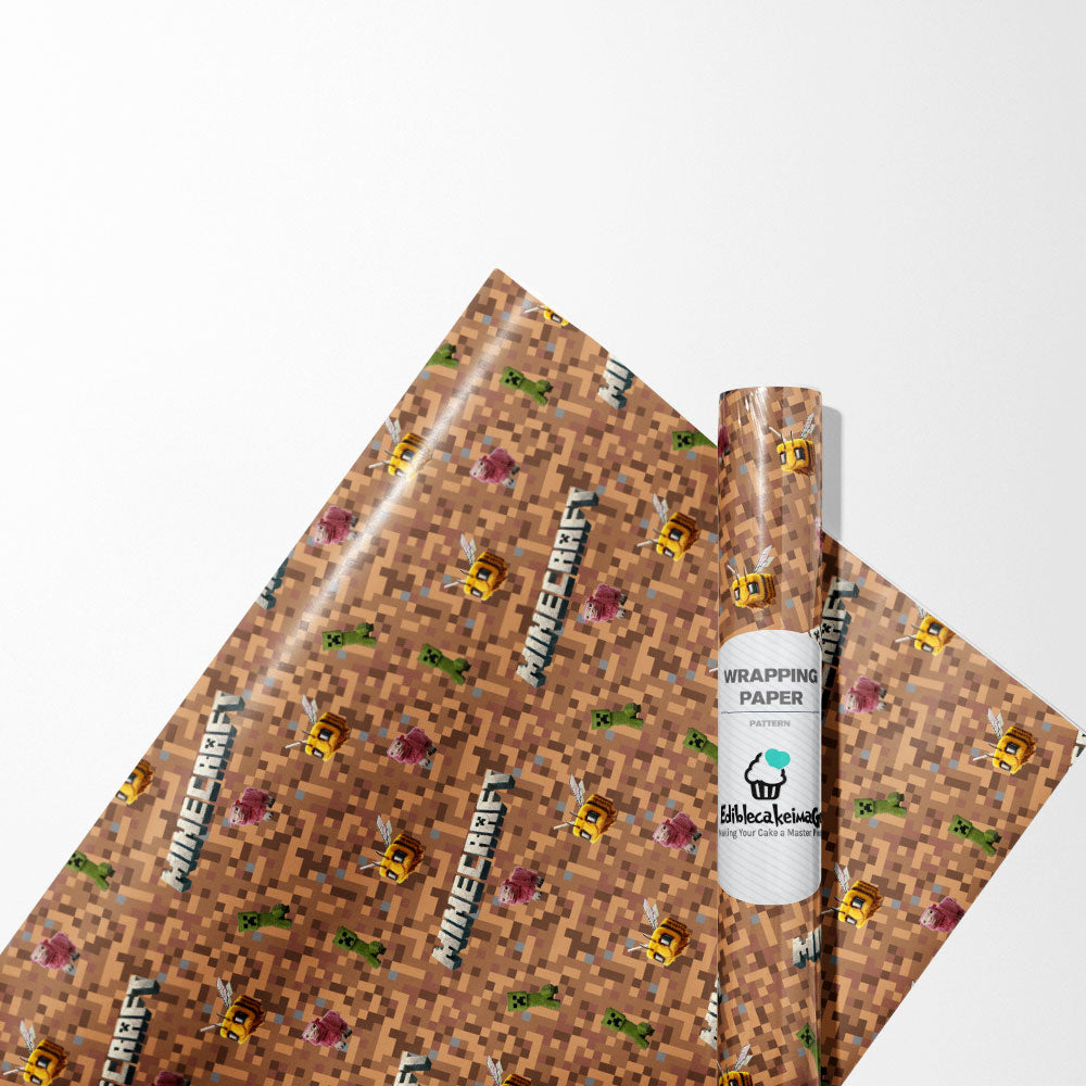 Minecraft 2025 Gift Wrapping Paper Ediblecaketopper minecraft-2025-gift-wrapping-paper-ediblecaketopper
