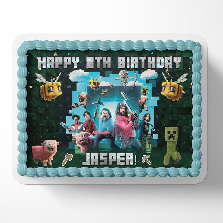 Minecraft Movie Creeper Bee Sheep CT Edible Cake Toppers