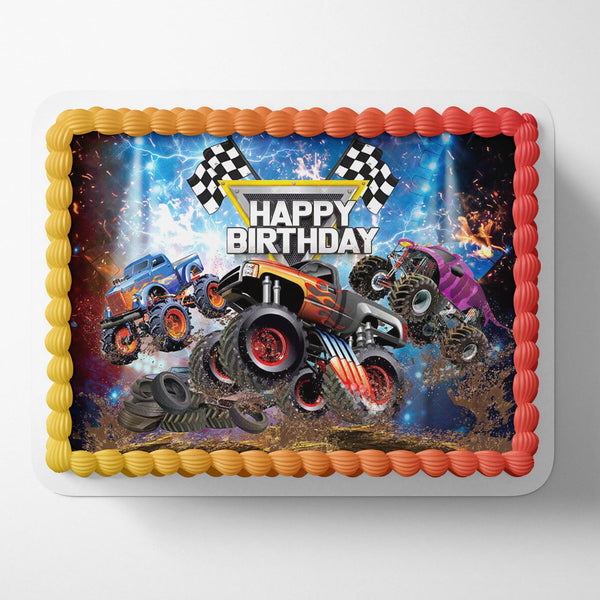Monster Jam Monster Truck TRM Edible Cake Toppers