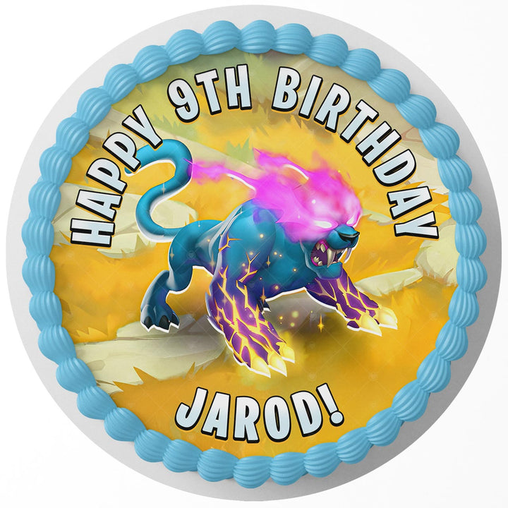 Monster Legends Competitive Mr Beast  Edible Cake Toppers Round