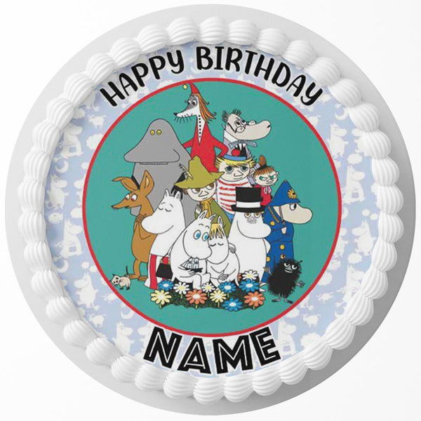 Moomin Edible Cake Toppers Round