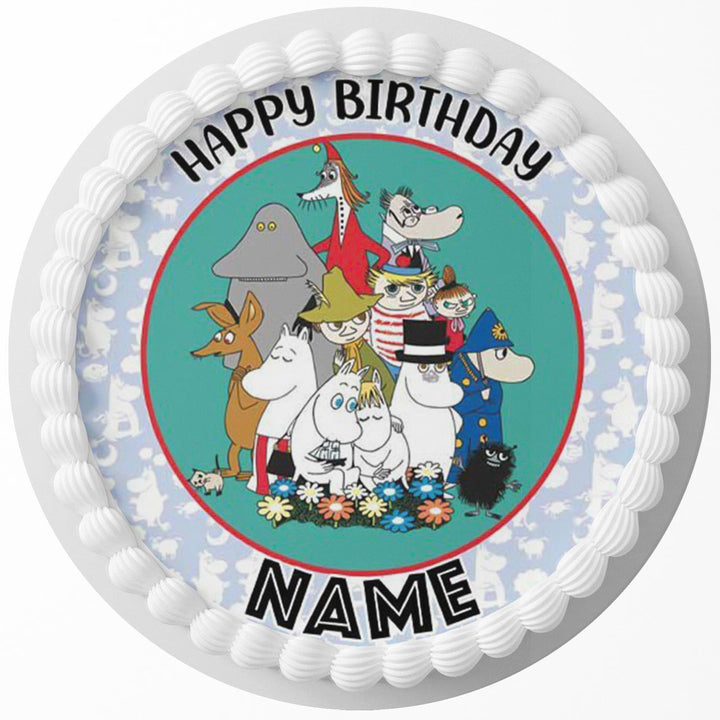Moomin Edible Cake Toppers Round