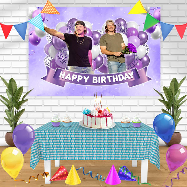 Morgan Walen King Country Music C Birthday Banner Personalized Party Backdrop Decoration