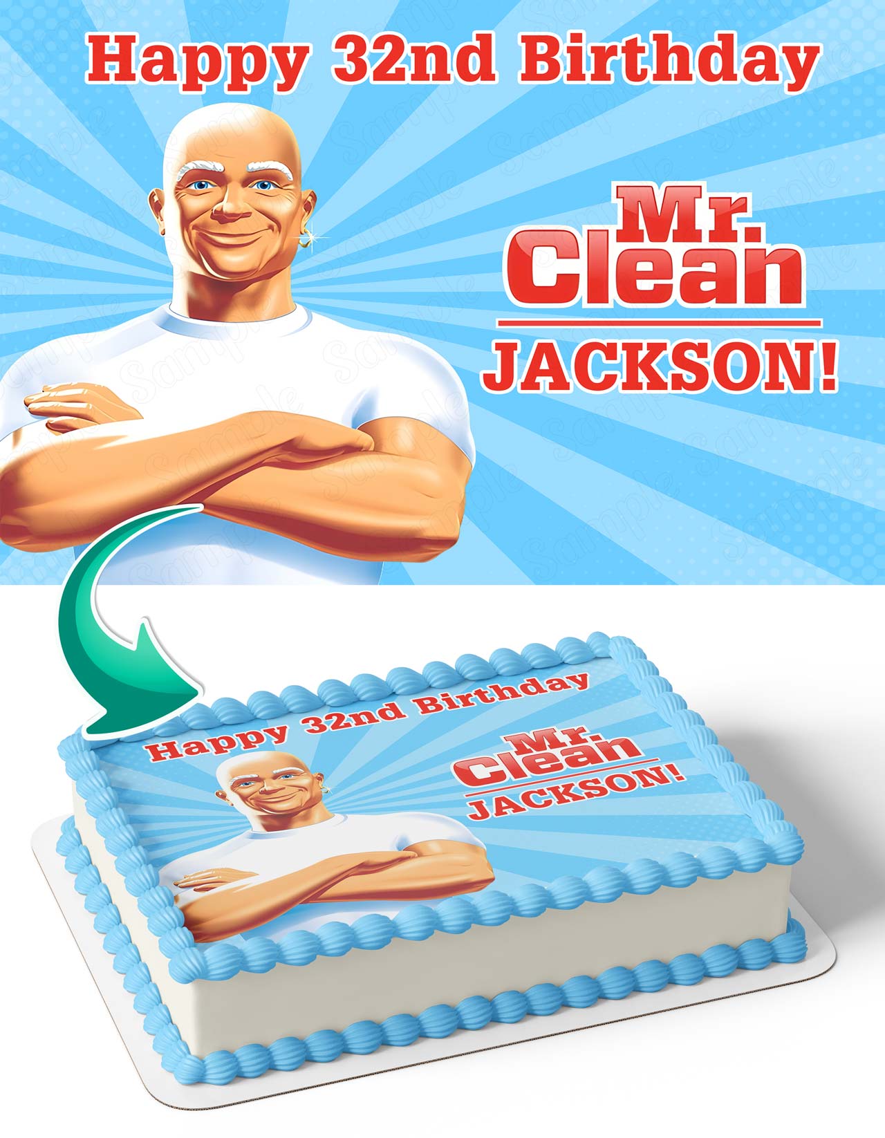 Mr Clean Edible Cake Toppers – Ediblecaketopper
