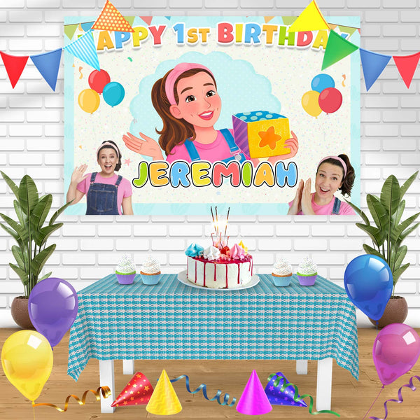 Mrs Rachel Kids Bn Birthday Banner Personalized Party Backdrop Decoration