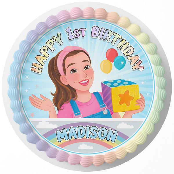 Mrs Rachel Kids Rd Edible Cake Toppers Round