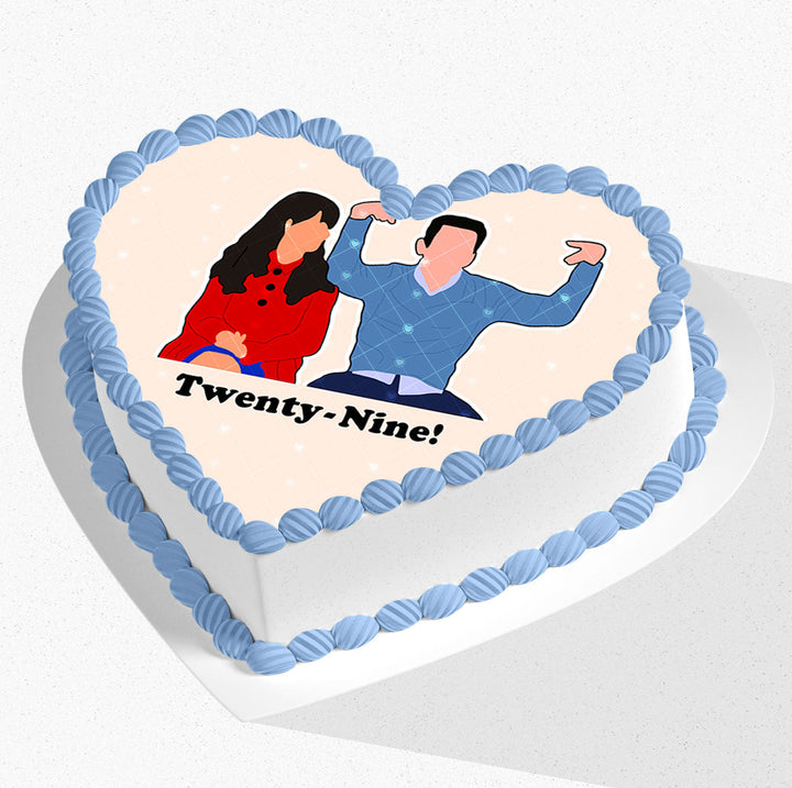 New Girl Schmidt 29 Twenty Nine Edible Cake Toppers Heart Shape